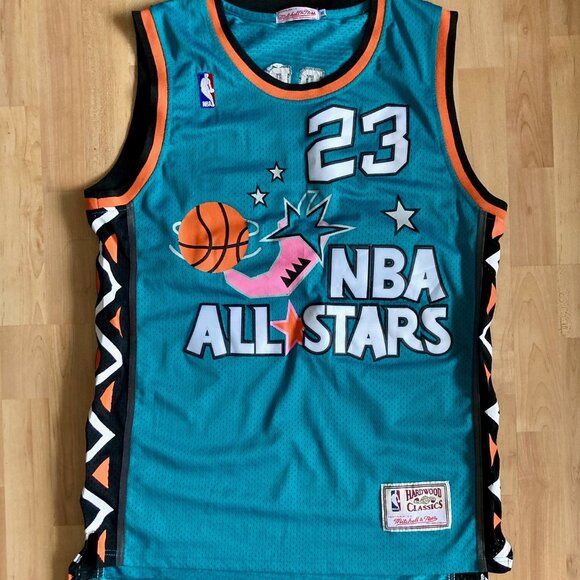 Mitchell & Ness Other - Mitchell & Ness Michael Jordan Chicago Bulls 1996 NBA All-Star Jersey Teal #23